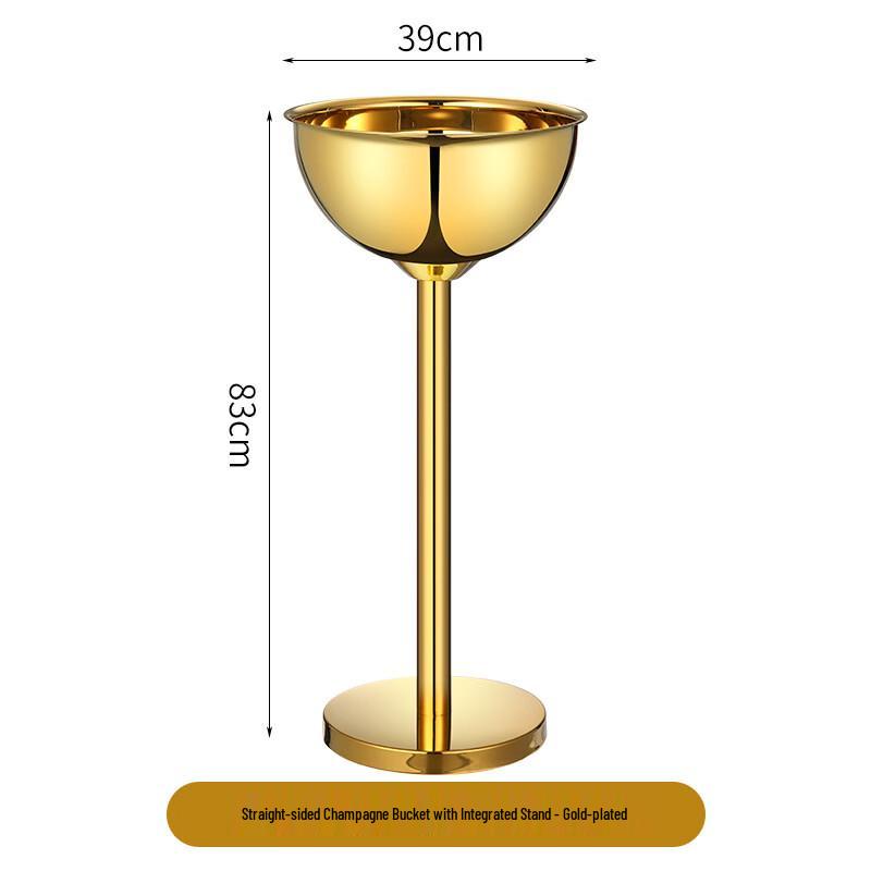 ZISIZ Vertical Champagne Ice Bucket with Stand