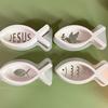 Jesus Fish Candle Holder Silicone Plaster Mold Candle Drip Balloon Light Ornament Home Decoration