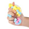 Rainbow Beads Stress Ball: Soft Rubber TPR Squeeze and Pinch Decompression Toy