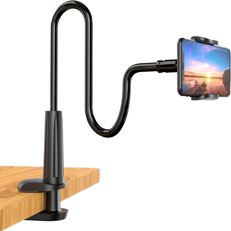 Adjustable 360 Degree Mount Clip Bracket Stand Flexible Arm with Waterproof Feature Compatible for All Phones-for Desk Bed Use