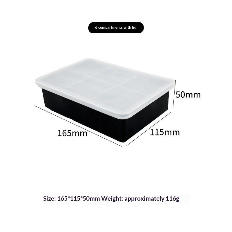 Food Grade Silicone Ice Tray 4/6 Grid Large Cubes Perfect for Summer Parties