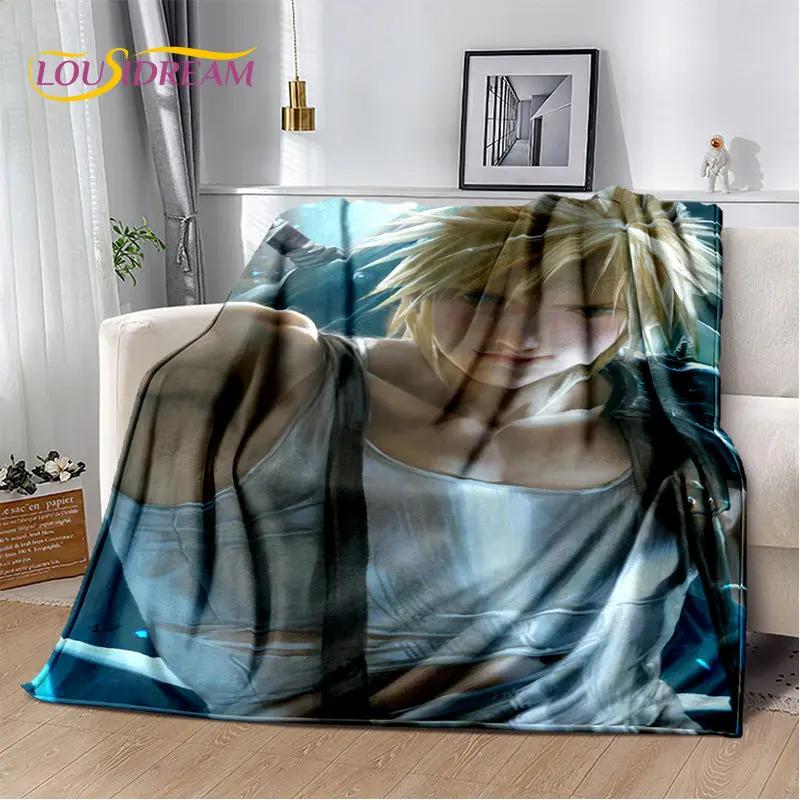 Final Fantasy Series Games Gamer Weiche Plüschdecke, Flanelldecke, Überwurfdecke für Wohnzimmer, Schlafzimmer, Bett, Sofa, Picknick-Abdeckung