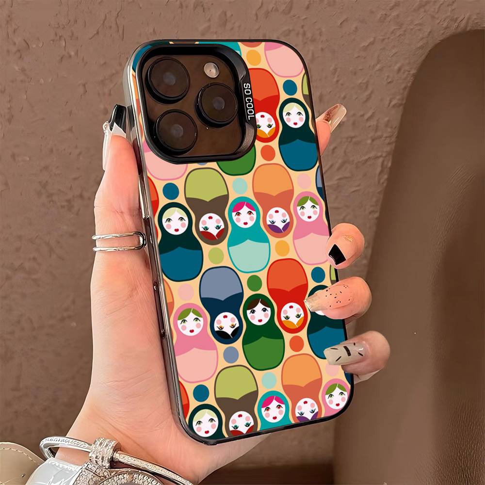 Russian Dolls Matryoshka Cute Phone Case For IPhone 17 16 15 14 13 Pro Max Plus Matte Color Back Cover