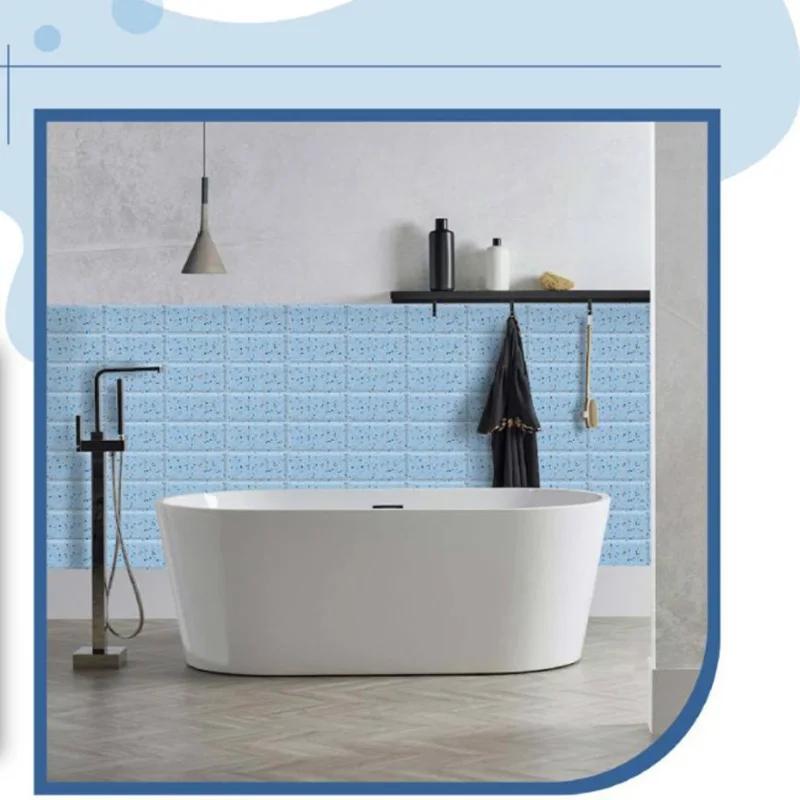 Adesivo per Piastrelle Autoadesivo Impermeabile in PVC 10x20cm Grana Marmo Cristallo Lucido Adesivi da Cucina Decorazione Murale Bagni Adesivo Murale