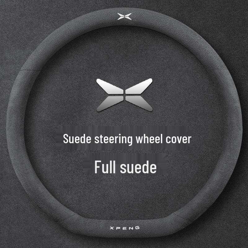 Genuine Leather & Suede Steering Wheel Cover for New Xiaopeng Car: P7, P5, G3, G9 - All-Season Protection