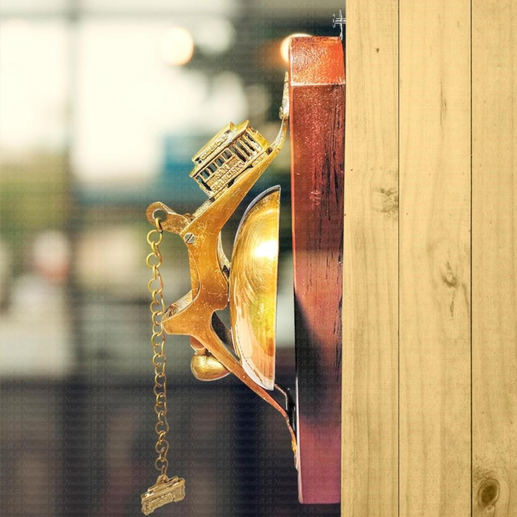 Handmade Door Bell, Home and Office Rustic Collectible Door Decor Item (Brown Antique, 11 inches)