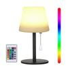 Neoglint RGB Table Lamp Colorful Desk Light with Remote Controller Pull Chain   Bedside Lamp Reading Lamp USB Rechargeable for Living Room Bedroo