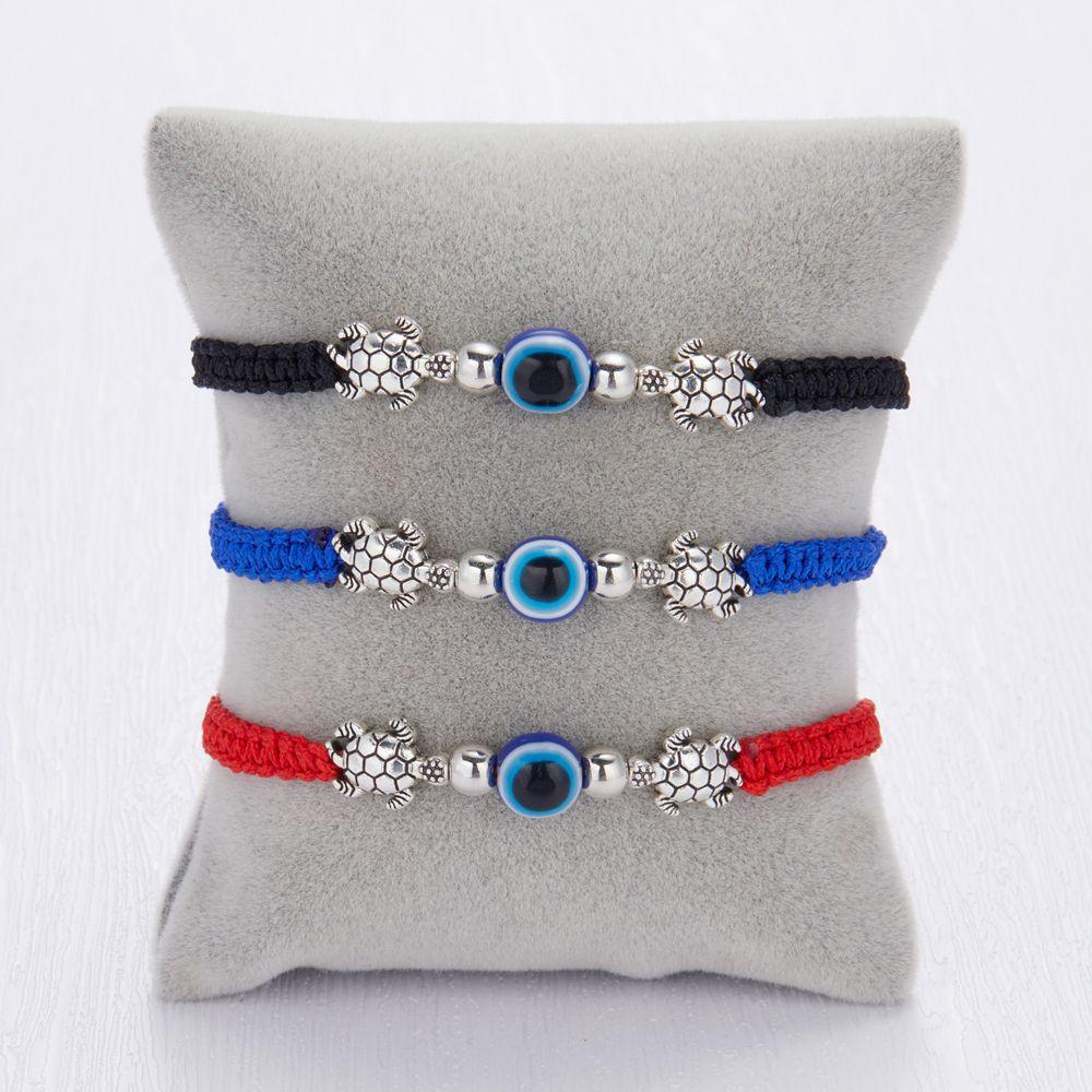 Couple Woven Braided Tortoise Elephant Hand Rope Demon Eye Bracelet Lucky Bracelet For Women