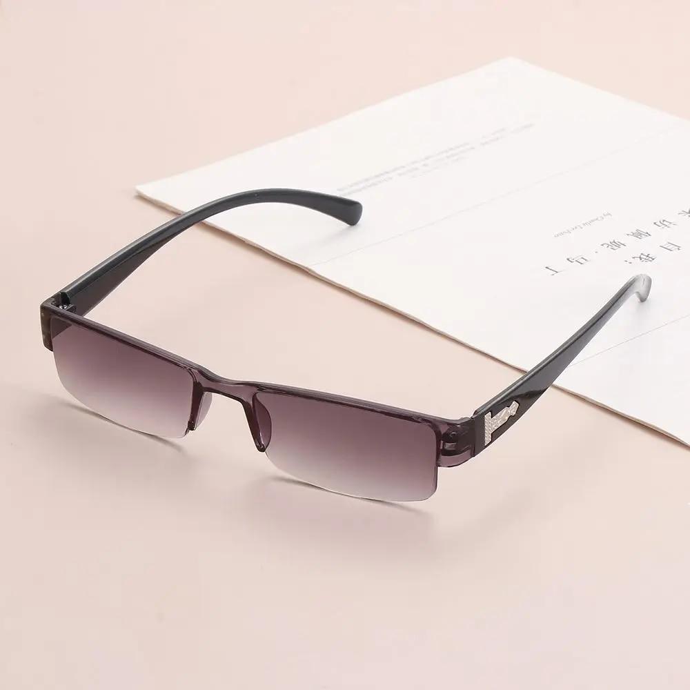 Light Resin Reading Glasses Half Frame Clear Lens 1 0 1 5 2 0 2 5 3 0 3 5 4 0 for Men Women Presbyopic Eyewear