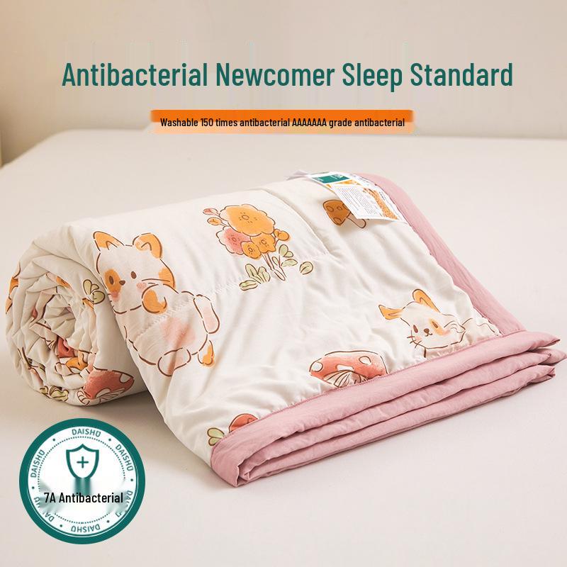 7A Antibacterial Summer Air Conditioner Quilt - Washable Cooling Cotton Quilt for Dorms and Students