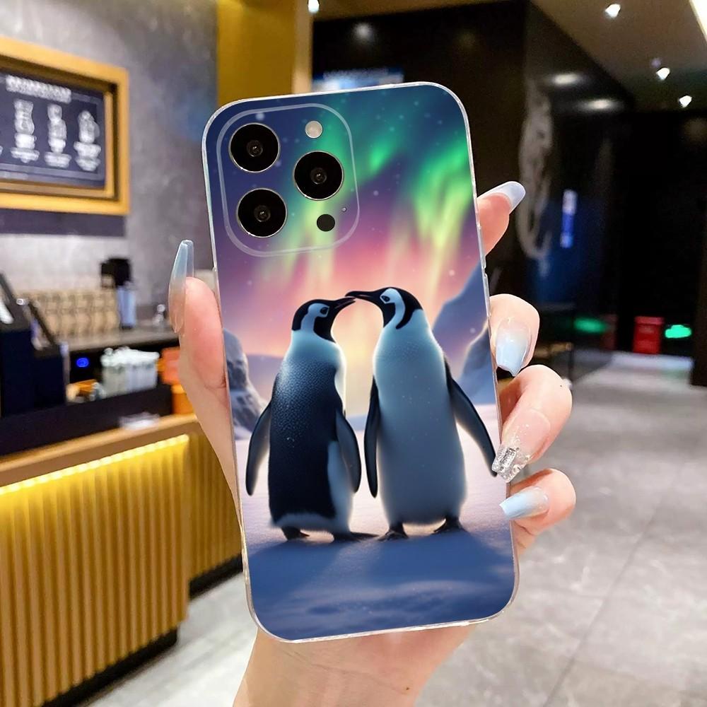 Lovely Penguin  Phone Case For iPhone Apple 15,14,13,12,Mini,11,Pro,Max,Plus,X,XR,XS,8,SE,2020,Plus Transparent Cover