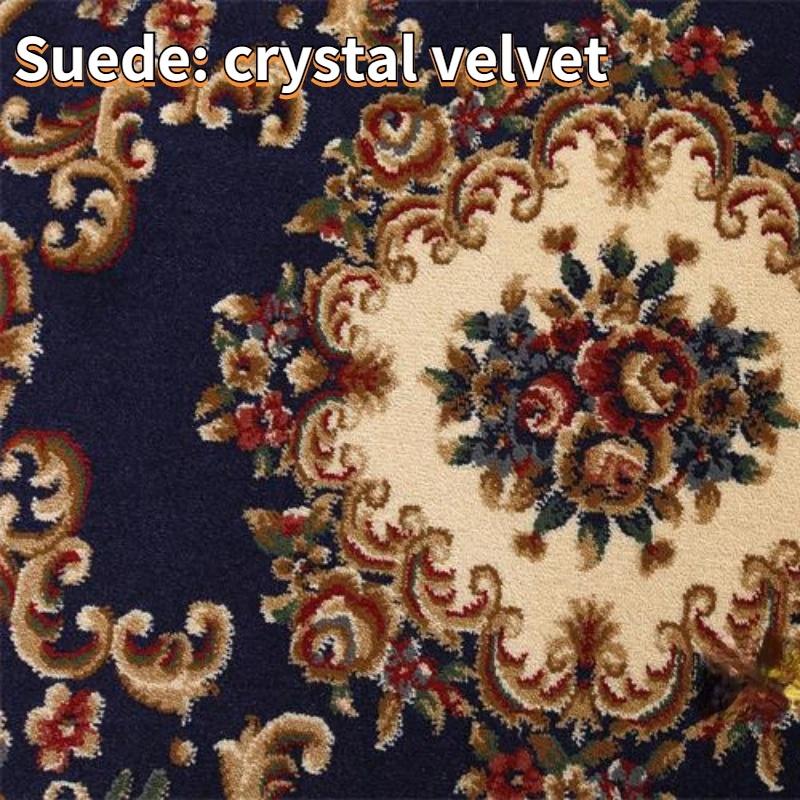 Tappeto Rotondo Orientale Vintage Classico Motivo Floreale Etnico Morbido Antiscivolo Lavabile per Soggiorno Decorazione Casa