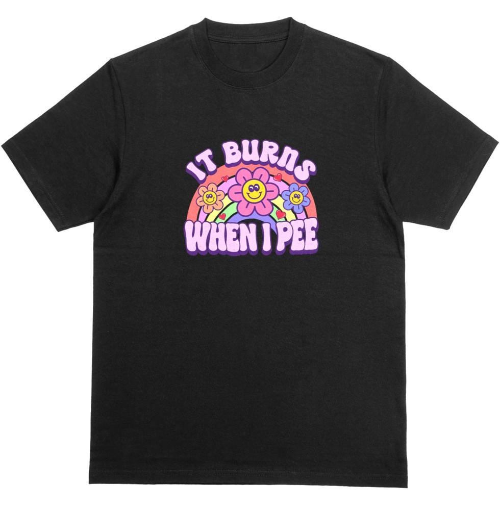 

IT BURNS WHEN I PEE Tshirt Funny Rude Urine Tee 168 XL