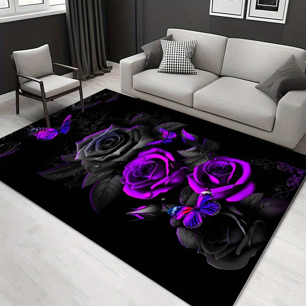 1pc 17702296350 Pattern Carpet, Area Rug For Living Room Bedroom Room Bed Chair Laundry Entryway Corridor Yard Non-slip Outdoor Camping Rug