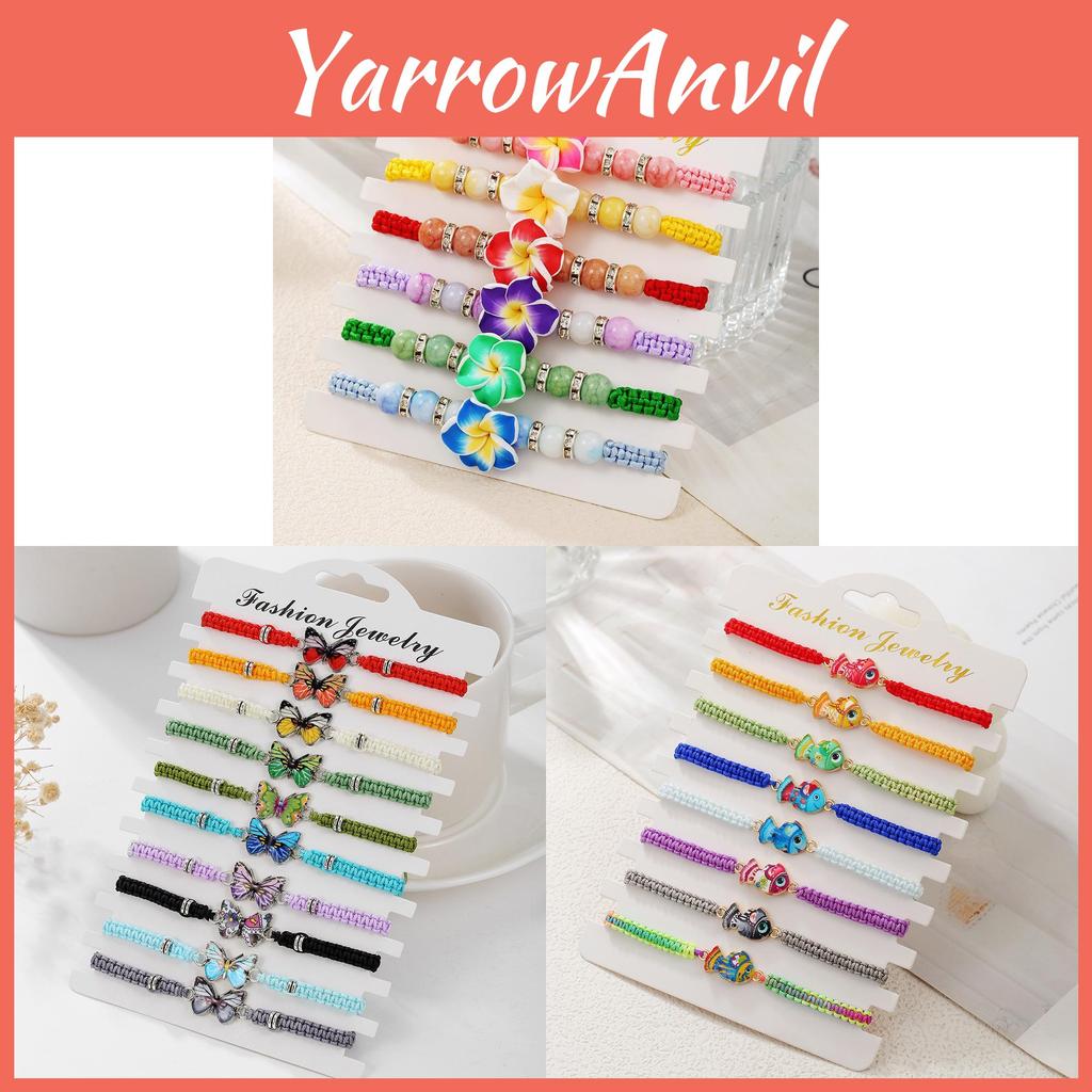 Cute Soft Clay Flower Jewelry Sets With Adjustable Hand String For Casual Wear
