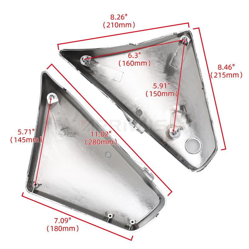 Motorcycle Chrome Left Right Battery Side Cover Fairing For Kawasaki Vulcan VN900 Classic Custom 2006-2020
