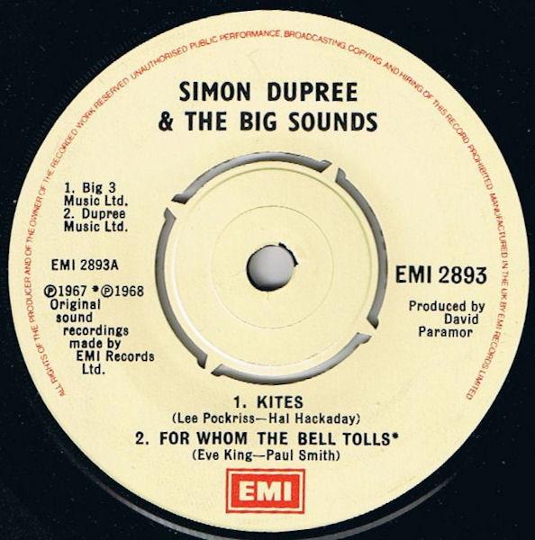 

7inch Record SIMON DUPREE THE BIG SOUNDS Simon Dupree The Big Sounds EMI2893 EMI UK SoulFunk Used