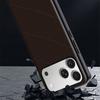 For iPhone 17 Pro Case X-Patterned TPU PU Leather PC Anti-Drop Phone Cover