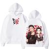 Autumn Winter Women’s Men's Clothing Hoodies Japanese Anime Demon Slayer Print HoodedSweatshirt Y2K Oversized Cotton Tops Coat