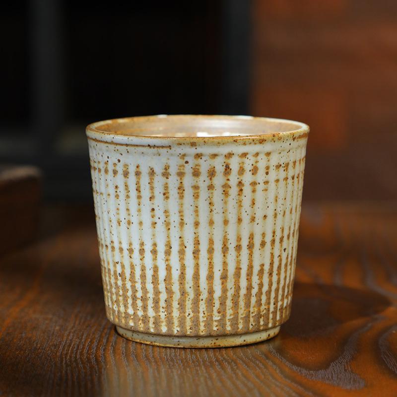 Japanese Retro Ceramic Coffee Mug Handmade Latte Cup Rustic Tea Cup for Home Office 200mL
