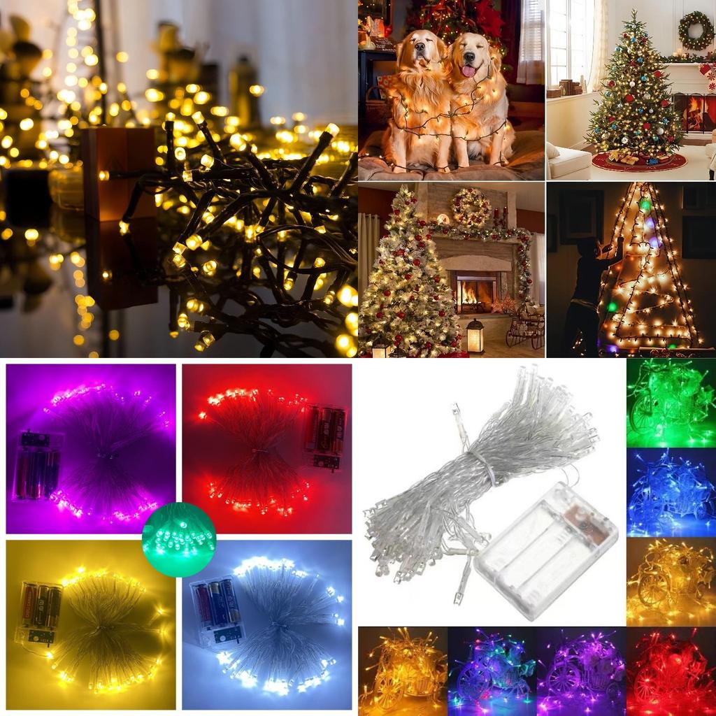 Christmas Led String Lights With Battery Box For Holiday Decorations And Indoor Atmosphere