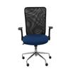 Silla Minaya Respaldo Malla Negro Asiento Bali Azul Marino