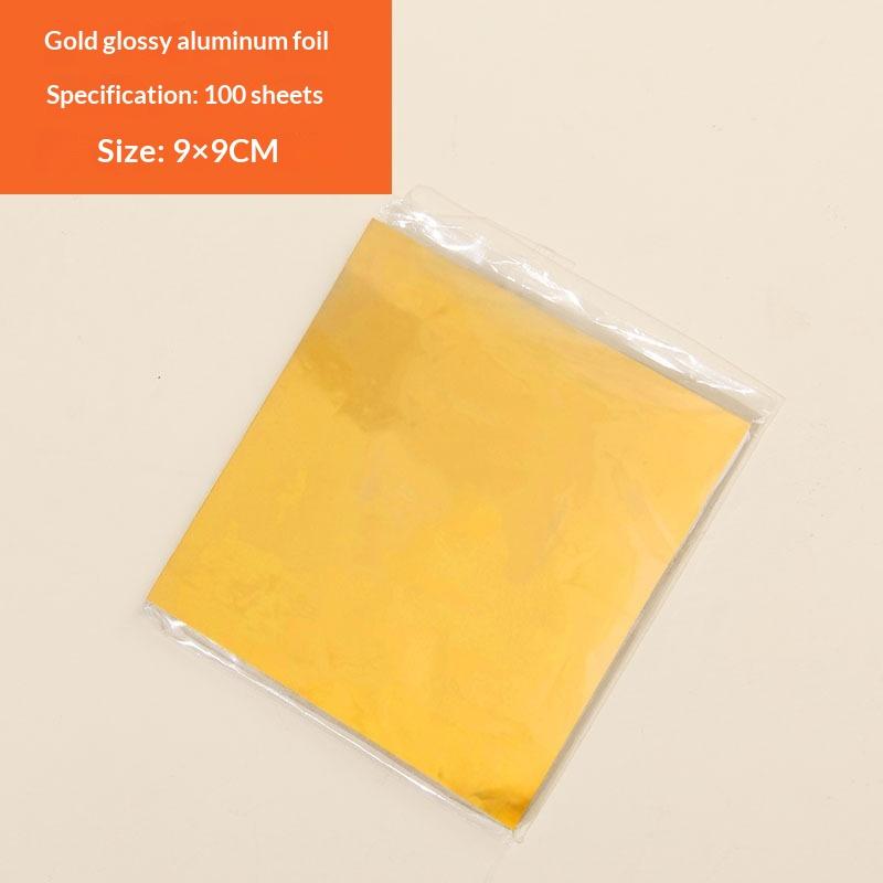 100 Sheets Gold Foil Candy Wrappers Square Gilded Aluminum Foil Paper Chocolate Wrappers Diy Decorations