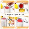 2 Pack Can Opener Manual, Safety Commercial Smooth Edge Can Opener, Heavy Duty Stainless Steel Hand Held Canned Open, Small Side Cut abrelatas,