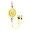 1Pcs Car Mounted Telescopic Three In One Mobile Phone Charger For Volvo XC60 XC90 S60 S80 S40 V40 V60 V70 V50 XC70