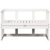 2 In 1 Extendable Garden Sofa White Solid Pine Wood