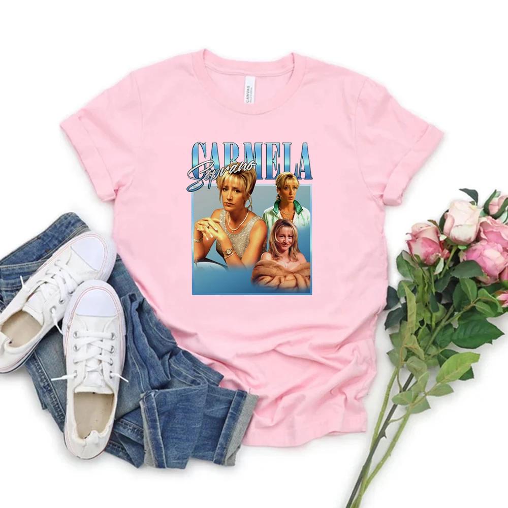 Carmela Soprano Homage TShirt Tv Show Inspired Tshirt Womens Short Sleeve Graphic T Shirts Aesthetic Clothes Women Clothing