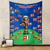 "World Cup 2026 Prediction Chart Design" Patterned tapestry home decor, suitable for bedroom and living room, gift