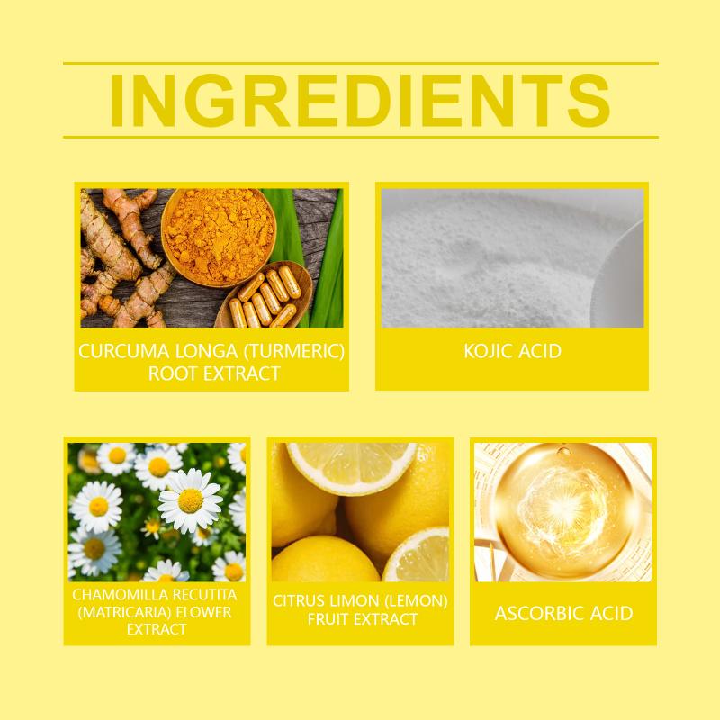 Turmeric Kojic Acid Cleansing Pads Shrink Pores Brightening Whitening Soften Skin Smoothing Refreshing Facial Exfoliating Pads one size
