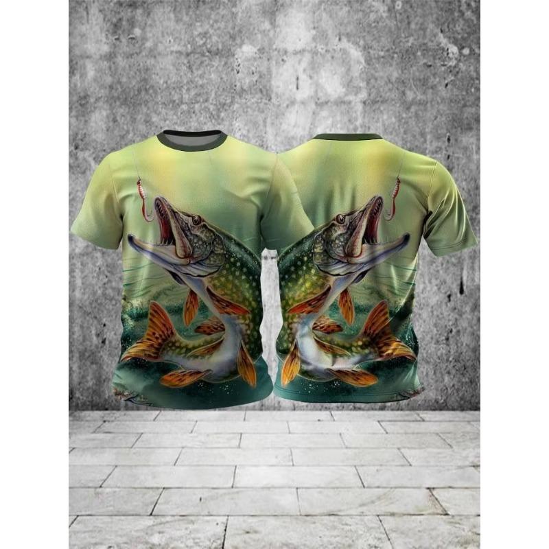

Funny Fishing 3D Print T-Shirts Streetwear Men Women Casual Fashion Oversized Short Sleeve T Shirt Male Tees Tops Man Clothing L