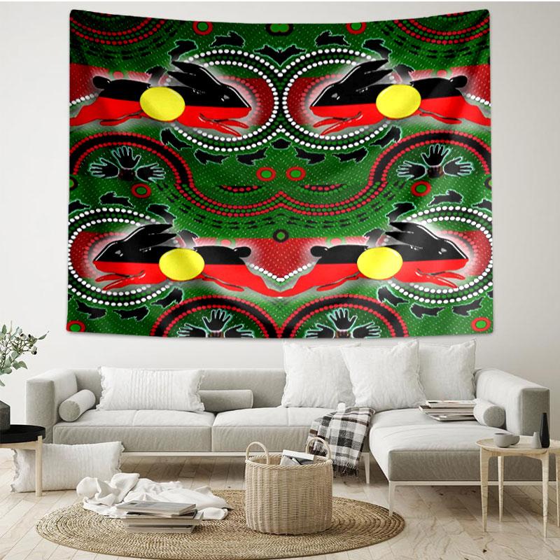 South Sydney Rabbitohs Print Tapestry - Portable Wall Decor Cloth, for Home, Dorm, Travel, Bedroom, Living Room - Ideal Birthday Housewarming Gift
