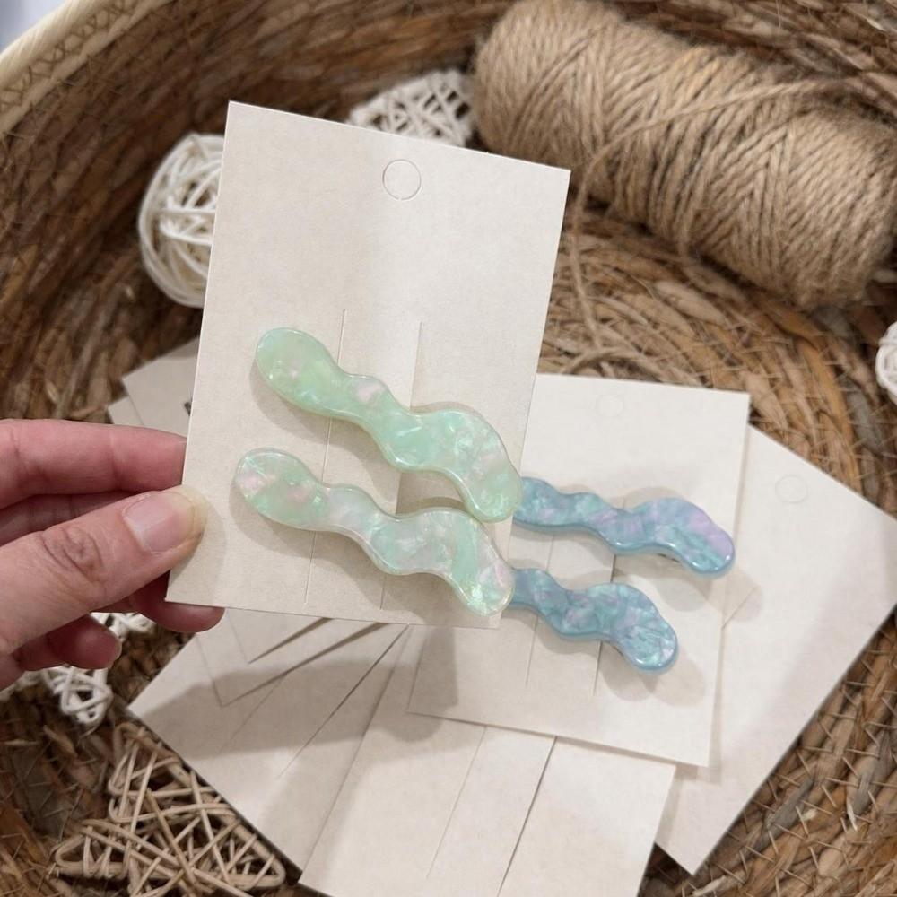 Korean Style Wave Hair Clips Vintage Bangs Hair Clips Sweet Acetate Hair Clips for Women