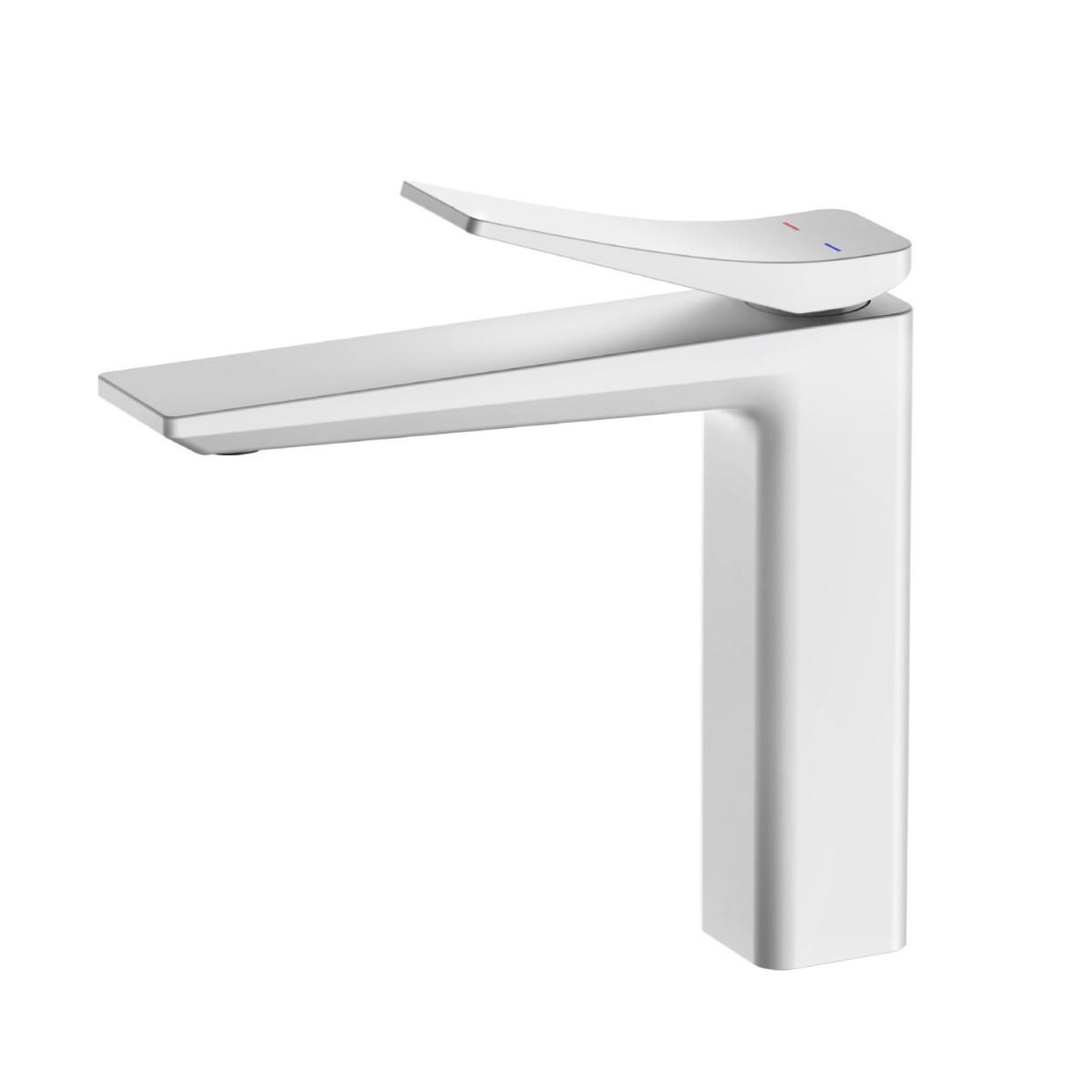 High Quality Single Handle Bathroom Faucet Basin Contemporary Rose Gold Finish Mixer Tap Faucet (White,Brass) белый