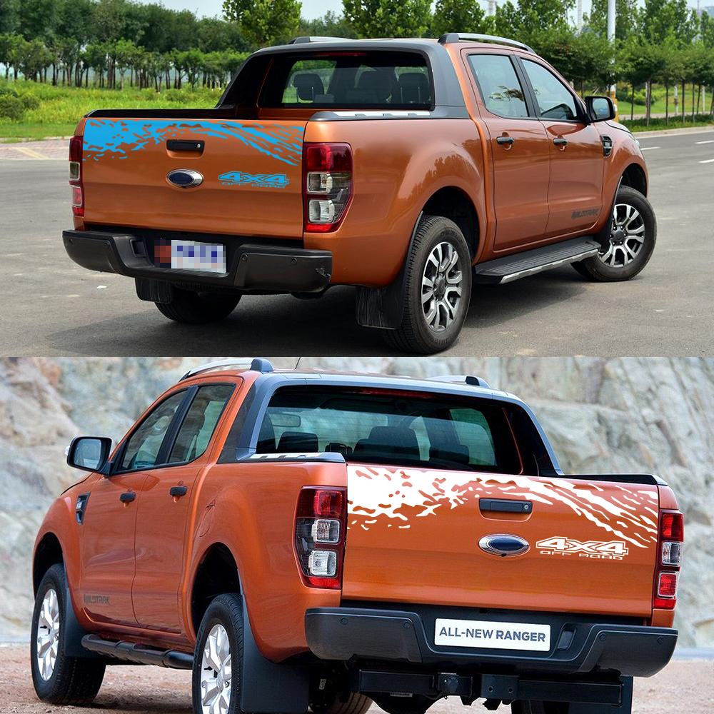 Tail Trunk Car Stickers Auto DIY Vinyl Film Decals Tuning Accessories Automobiles For Ford Ranger Off-road Universal Pickup