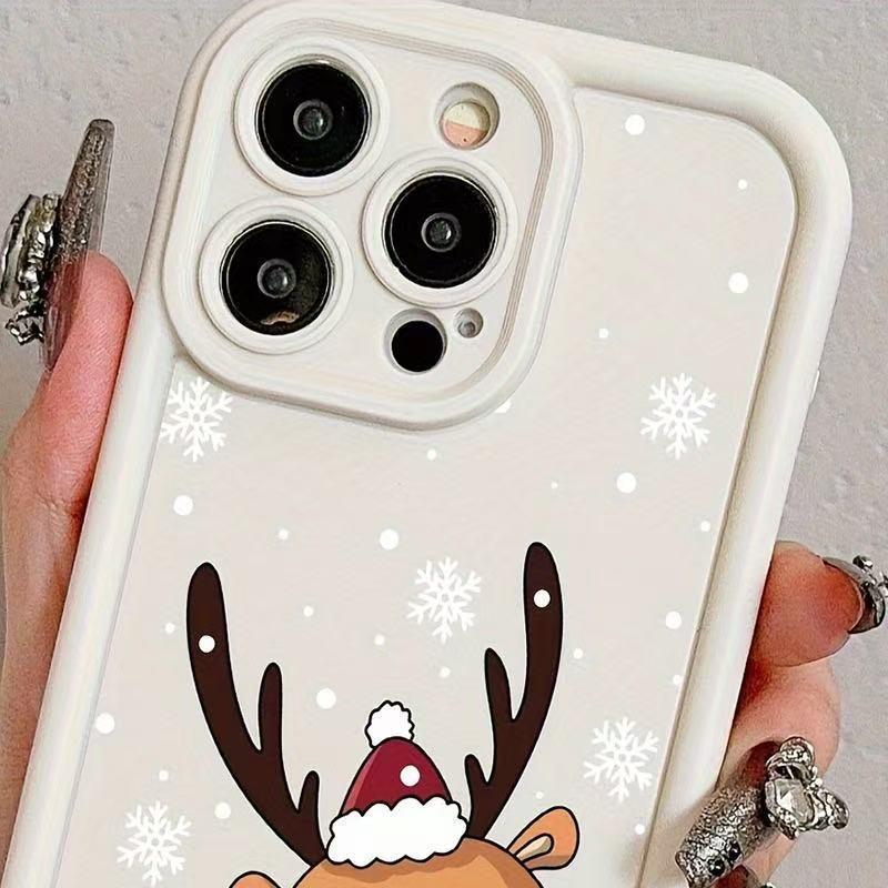 Christmas Reindeer Thick iPhone Case for 12/13/14/15 Pro/16 Pro Max/Apple 17