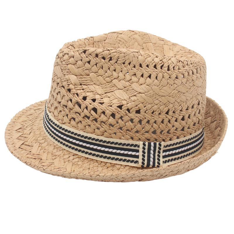 Western Cowboy Spring And Summer Straw Hat Stage Performance Hollow Jazz Gentleman French Sunscreen Breathable Shade Retro