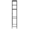 Scaffale per WC con 3 Ripiani Nero 53 x 28 x 169 cm