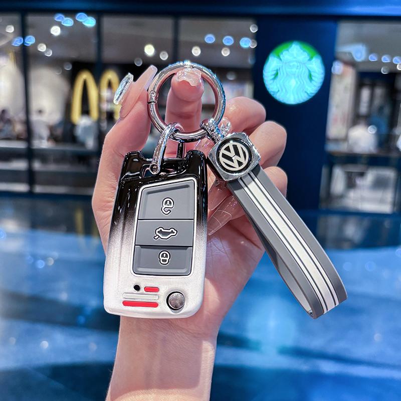 For VW Volkswagen Jetta MK5 Golf Car Flip Key Case Cover Shell For VW Volkswagen Golf 7 MK7 Tiguan MK2 For Seat Ateca Leon FR 2
