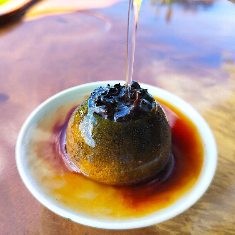 500 g Černý čaj 2021 Xinhui Malé zelené pomeranče Mandarinková kůra Pu'er Vařený čaj