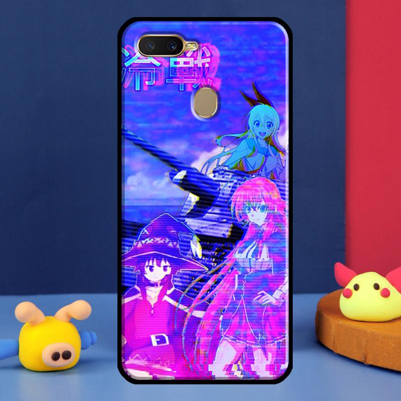 Vaporwave Glitch Anime Case For Oppo A98 A78 A58 A15 A16 A17 A5 A9 A91 A52 A72 A76 A96 A74 A94 A54 S A57 A77 Cover