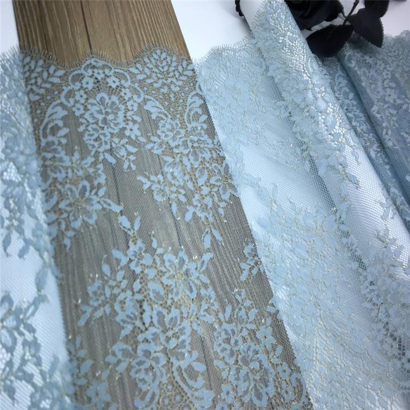 3m x 31.5cm French Chantilly Lace, Non-stretch Corded Eyelash Lace Fabric for Sewing, Bra, Underwear, Lingerie, Dress, Garment, Crafting