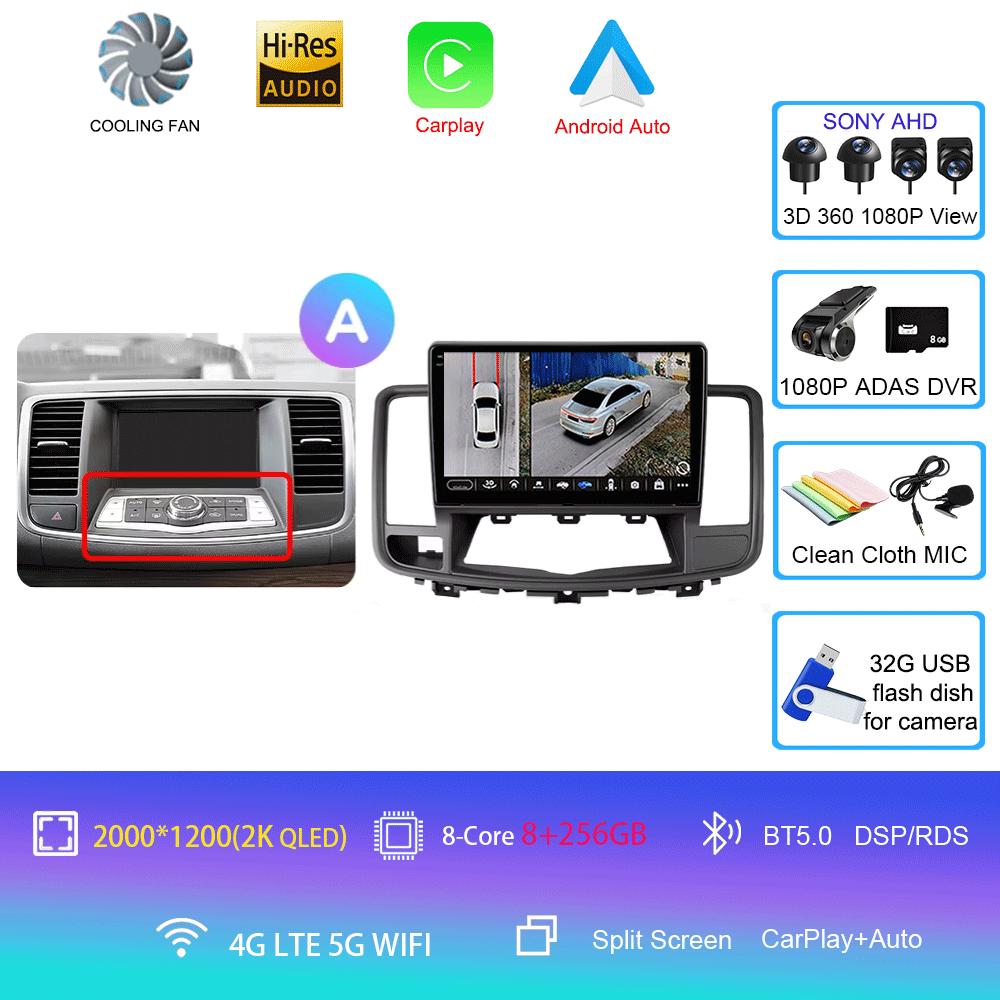 Android 14 Car Radio For Nissan Teana J32 2008 - 2013 Multimedia Video Player Navigation stereo GPS