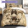 Retro Spirited Away Pattern Bedding Quilt Set  Home Decoration  Gift (1 * Duvet Cover + 2 * Pillowcase  Without Core)