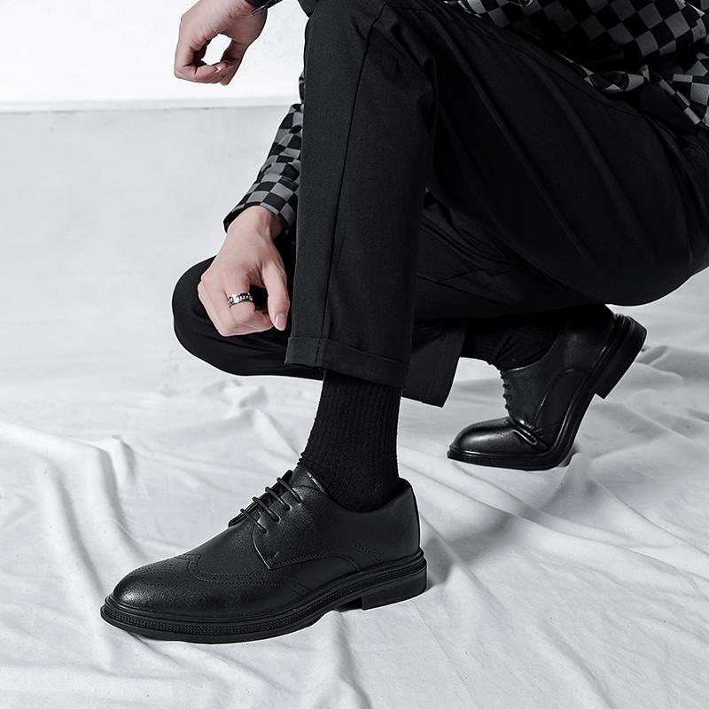 New Man Footwear Italy Men's Formal Leather Shoes  Classic Comfy Business Dress Oxford Shoes British Brogue Casual Shoes