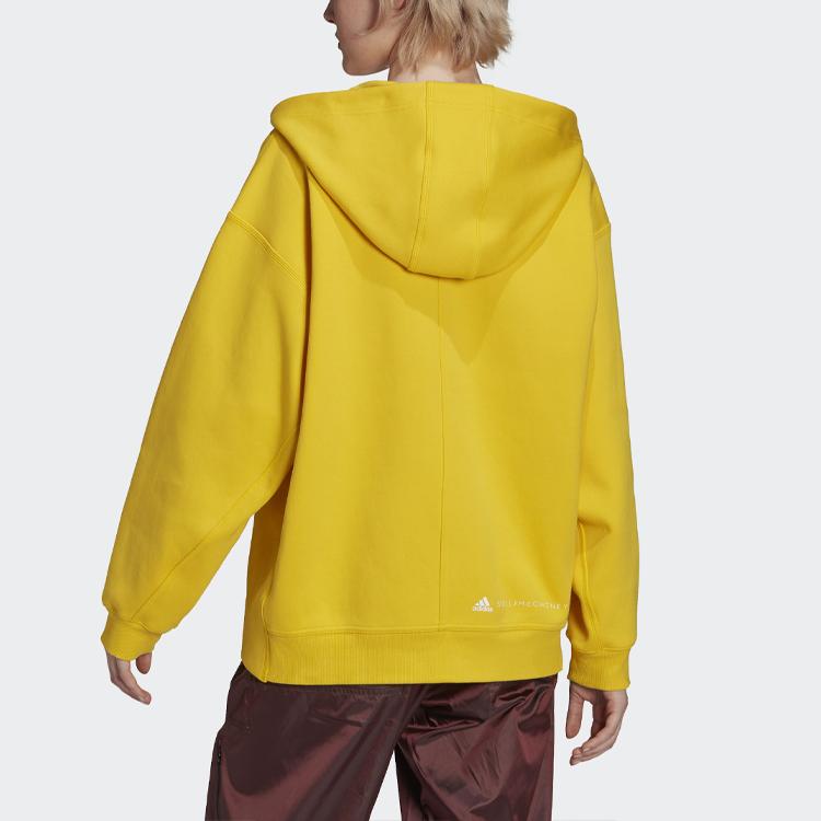 Adidas X Stella McCartney Logo Sports Hoodie Women Hoodies Yellow GU1617