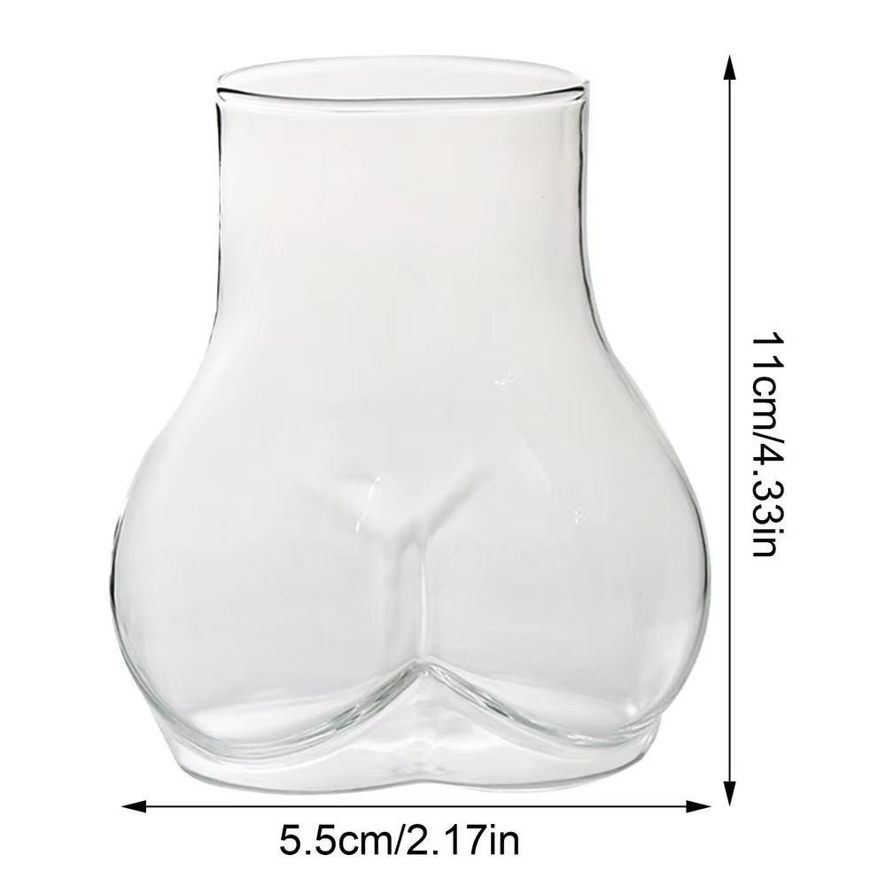 1pc Butt Drinking Cups 450ml Transparent Borosilicate Glass Coffee Mug Funny Coffee Mug Glass Women Body Ass Cup Milk Water Mugs 450ml